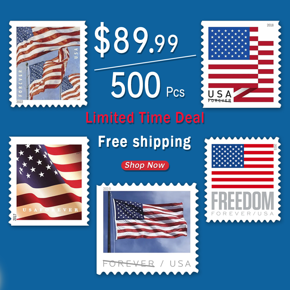 【Free Shipping】Big Sales! 5 U.S. Flag ,5 Rolls/500 Pcs