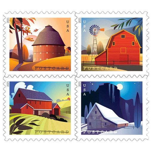 Barns Postcard (Postcard Stamp 48￠) 2021
