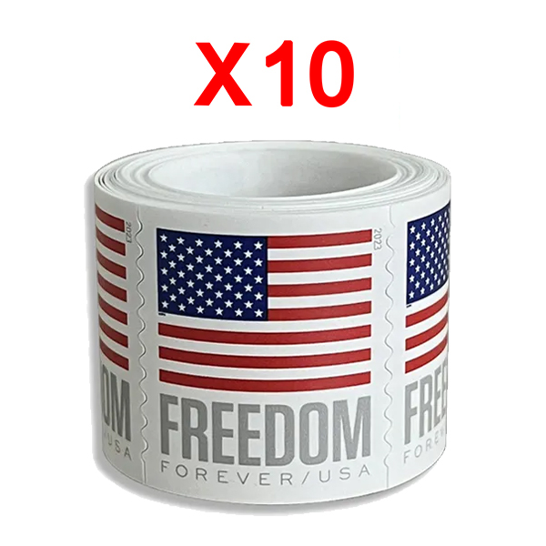 2023 U.S. Flag , 10 Rolls (1000 Pcs)