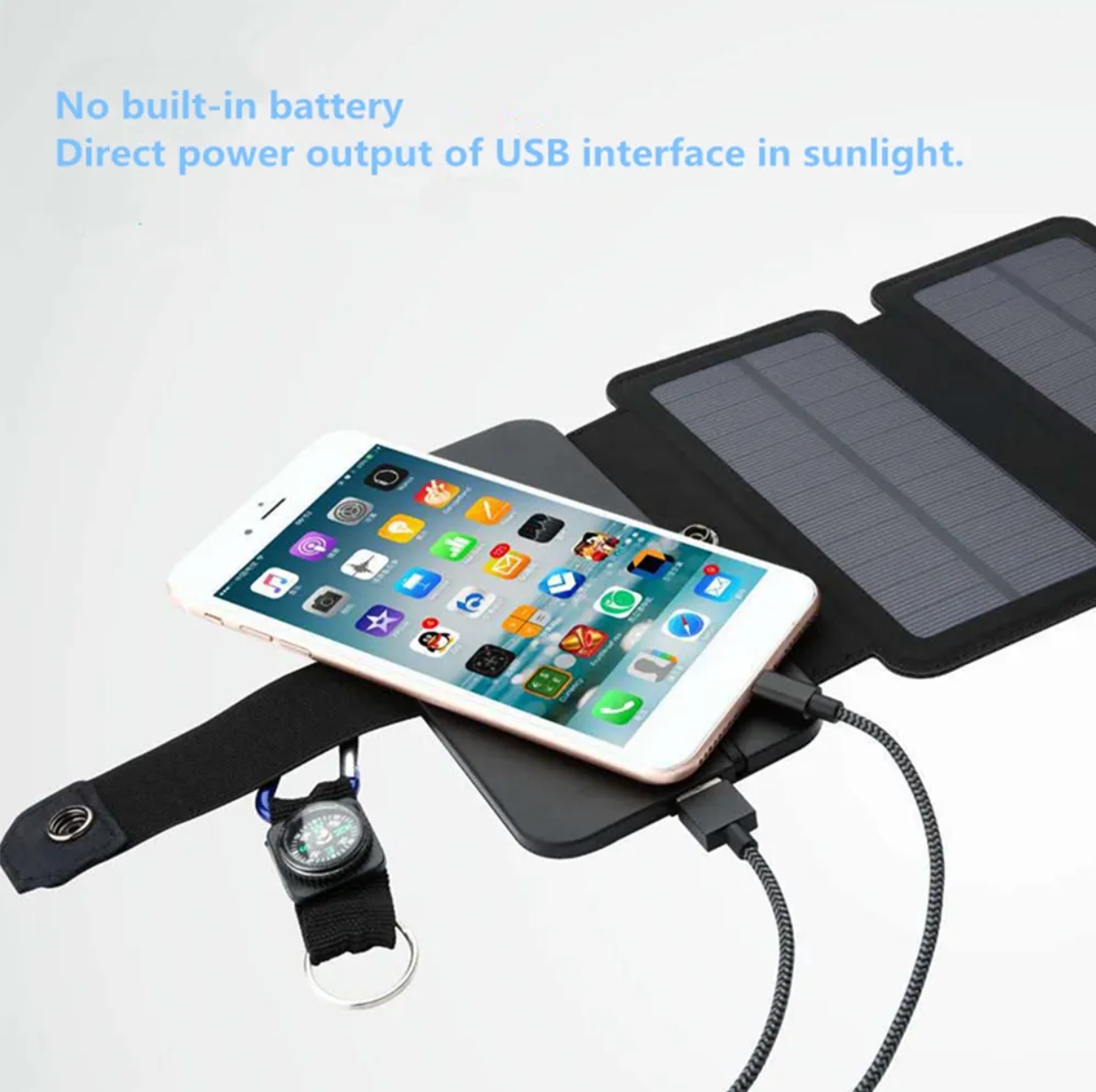 Mobile devices USB port outdoor multifunctional portable solar charging panel